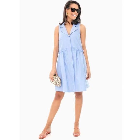 Tuckernuck Dresses & Skirts - Tuckernuck Oxford Blue Sleeveless Royal Shirt Dress Medium, X-Large NWT New
